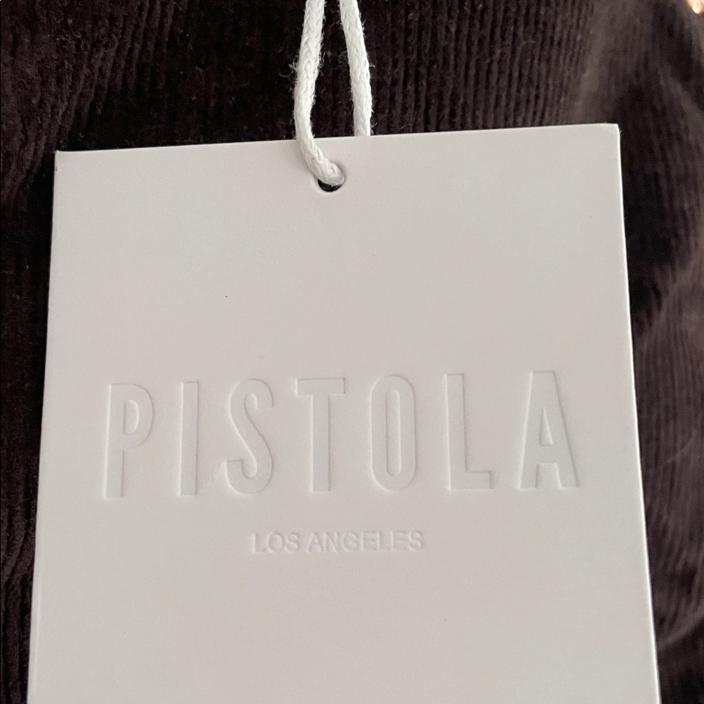 Pistola mocha brown corduroy flared jeans with copper hardware - Picture 3 of 14
